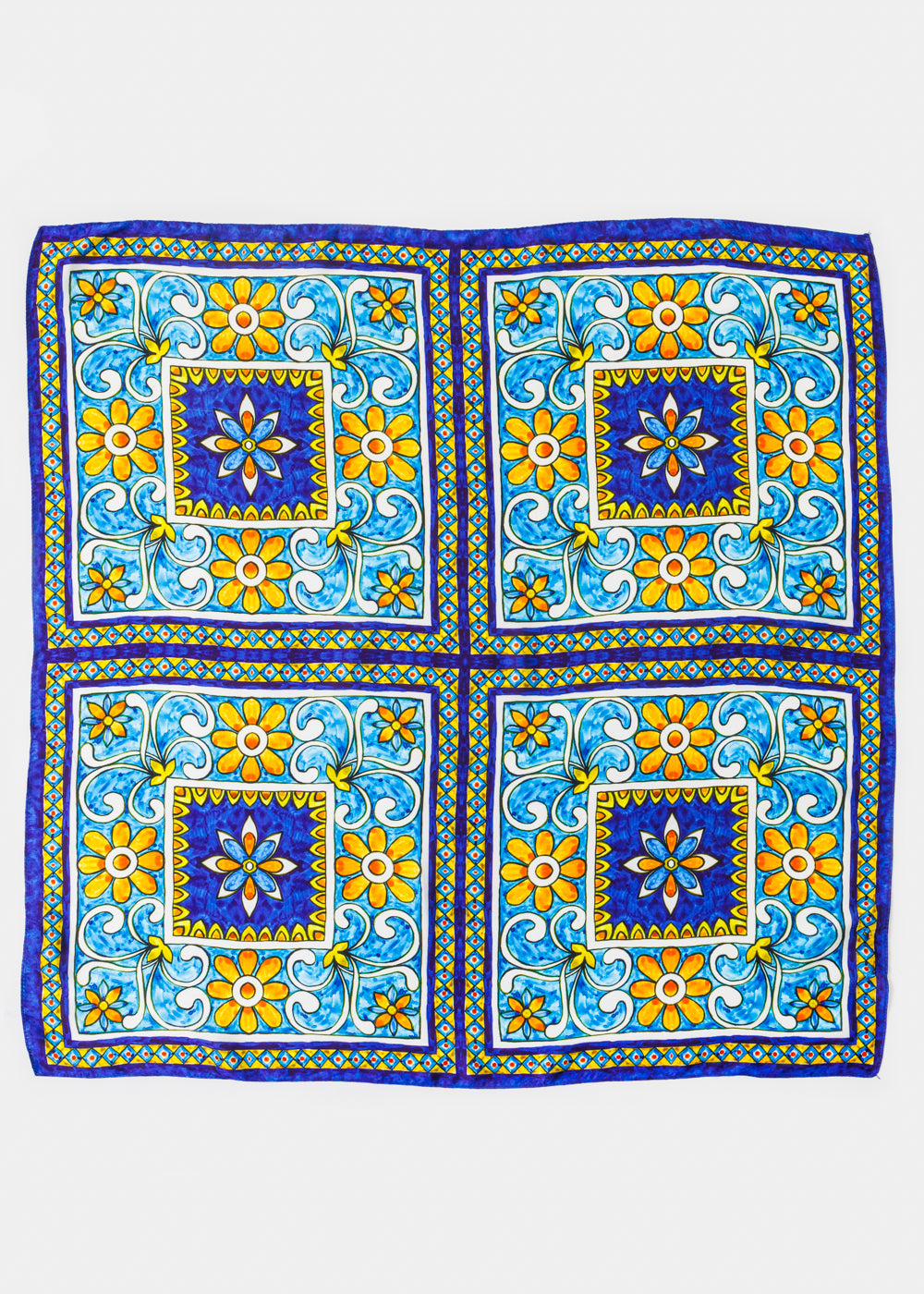 Big Tiles Satin Scarf