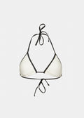 Aruba Bikini Top - Cream/Black Dacron