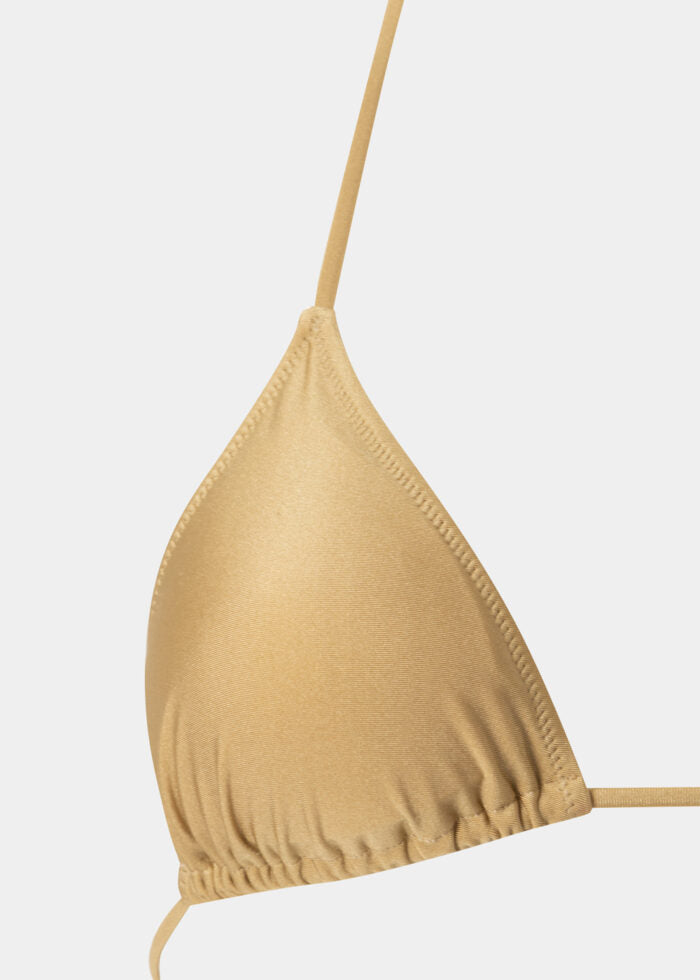 Ibiza Bikini Top – Gold Sand Dacron