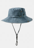 Blue Active Bucket Hat W/ Washed Cotton