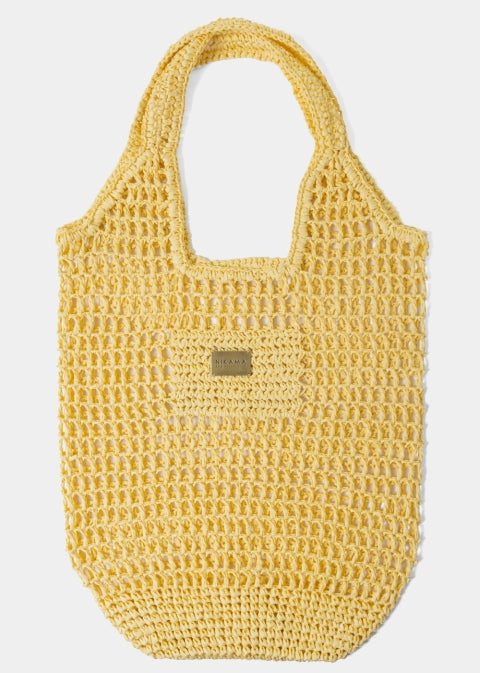 Yellow Knitted Tote Bag