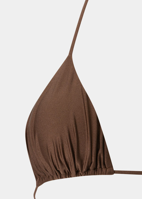 Barbados Bikini Top – Dark Chocolate Dacron