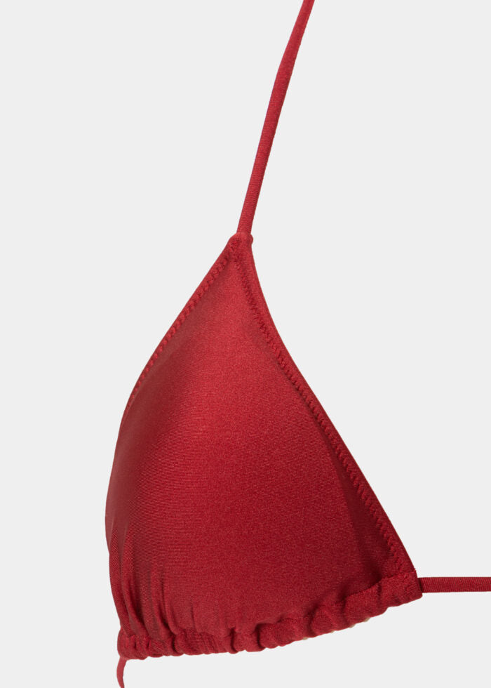 Ibiza Bikini Top – Burgundy Dacron