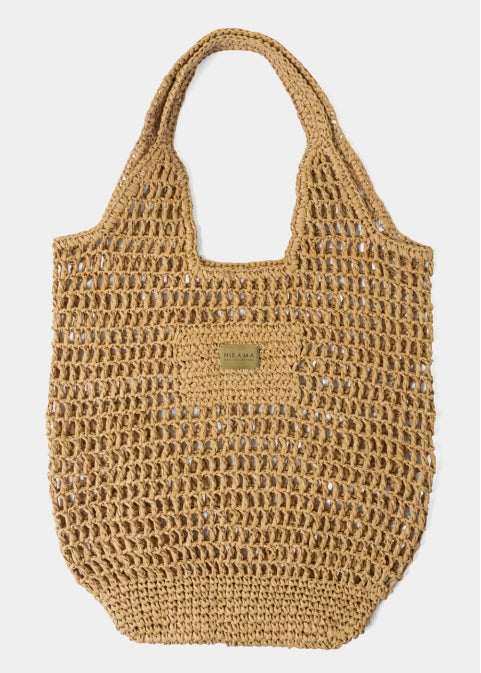 Brown Knitted Tote Bag