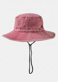 Red Active Bucket Hat W/ Washed Cotton
