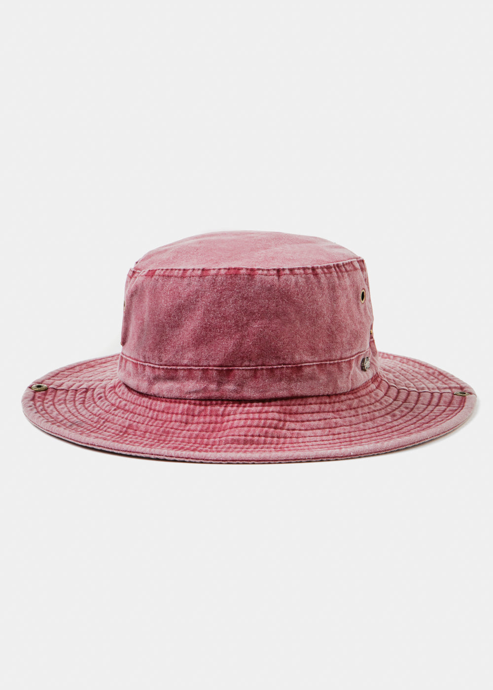 Red Active Bucket Hat W/ Washed Cotton